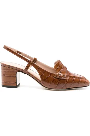 Scarosso Bianca Pumps mit Kroko-Effekt 60mm