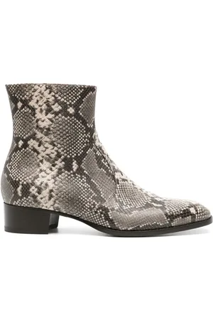 Scarosso Warren Chelsea-Boots mit Pythonleder-Print