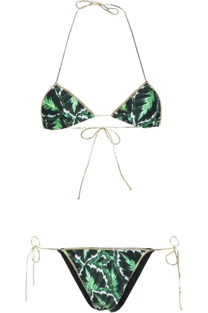 Reina Olga Sam Bikini mit Blatt-Print