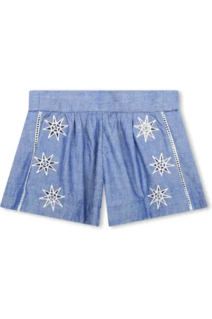 Chloé Bestickte Chambray-Shorts
