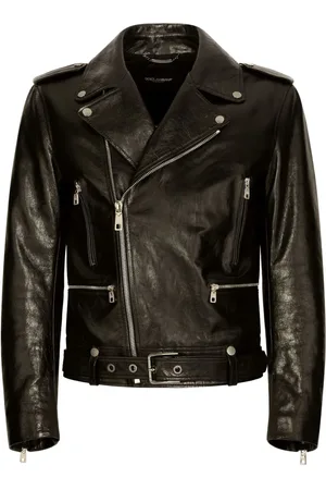Dolce & Gabbana Bikerjacke aus strukturiertem Leder