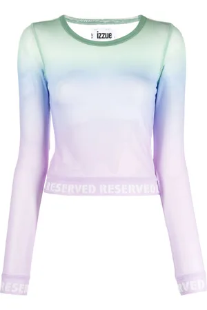 Izzue Transparentes Mesh-Top mit Farbverlauf-Optik
