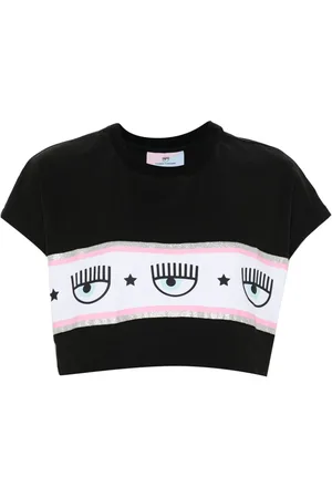 Chiara Ferragni Maxi Logomania Cropped-Hemd