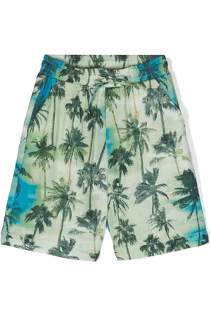 Paolo Pecora Gerade Shorts mit Palmen-Print
