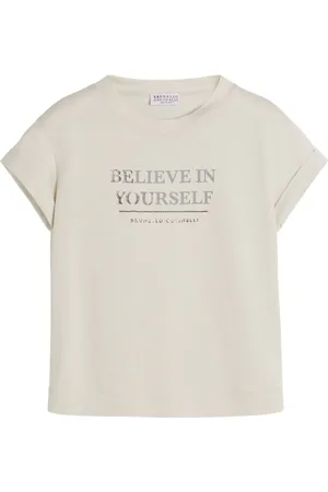 Brunello Cucinelli T-Shirt mit Slogan-Print