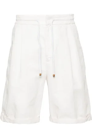 Brunello Cucinelli Twill-Shorts aus Leinengemisch