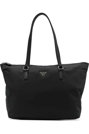 Emporio Armani Shopper mit Logo-Schild