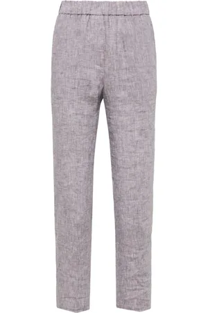 PESERICO SIGN Cropped-Hose aus Leinen