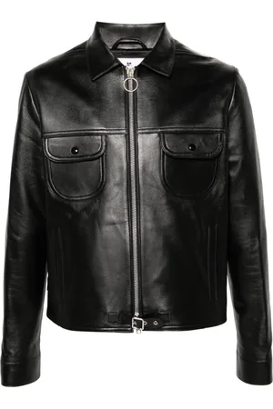 Courrèges Lederjacke mit klassischem Kragen
