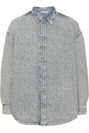Acne Studios Jeanshemd aus Monogramm-Jacquard