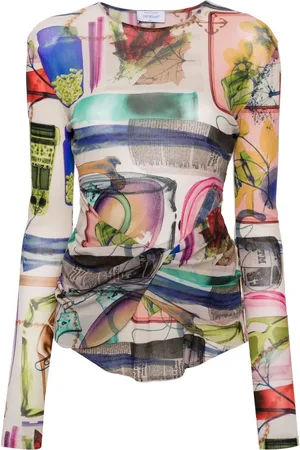 OFF-WHITE XRay Tülltop mit grafischem Print