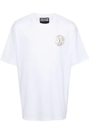 VERSACE T-Shirt mit V-Emblem