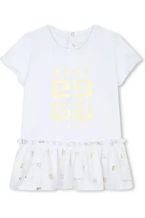 Givenchy Gerüschtes T-Shirtkleid mit 4G-Print