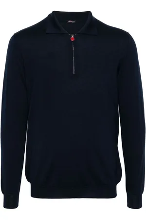 Kiton Langärmeliges Kaschmir-Seiden-Poloshirt