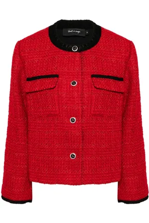 tout a coup Tweed-Jacke mit Kontrastdetails