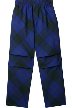 Burberry Karierte Hose mit Ritteremblem