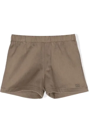 DOUUOD KIDS Twill-Shorts mit Logo-Print