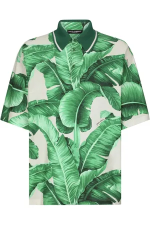 Dolce & Gabbana Oversized-Poloshirt mit Bananenbaum-Print