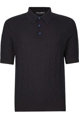 Dolce & Gabbana Strick-Poloshirt mit geometrischem Muster