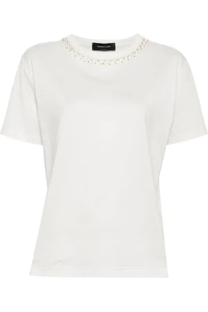 Fabiana Filippi T-Shirt mit Perlenverzierung