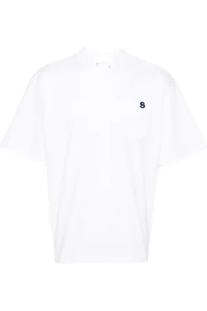 SACAI T-Shirt mit Logo-Stickerei