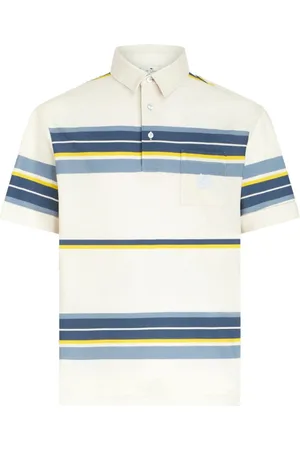 Etro Gestreiftes Poloshirt mit Pegaso-Stickerei