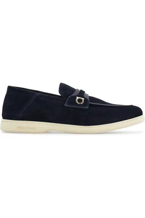 Salvatore Ferragamo Deconstructed Wildleder-Loafer mit Gancini-Detail