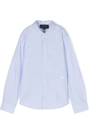 Emporio Armani Gestreiftes Hemd mit Logo-Stickerei