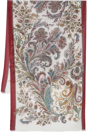 Etro Ausgefranster Schal aus Paisley-Jacquard