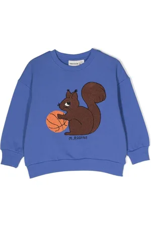 Mini Rodini Bio-Baumwoll-Sweatshirt mit Eichhörnchen