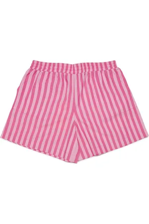 MAX&Co. Kids Gestreifte Shorts mit Logo-Stickerei