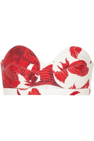 Balmain Bustier mit Rosen-Print