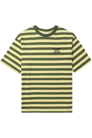 Drôle de Monsieur Gestreiftes T-Shirt mit Slogan-Print