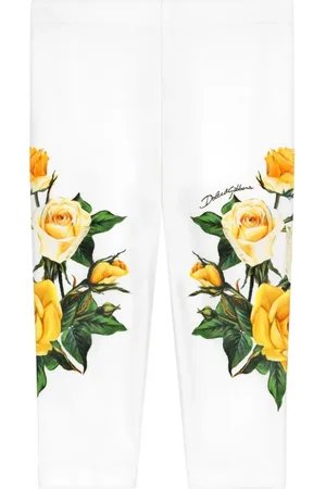 Dolce & Gabbana Jersey-Leggings mit Rosen-Print
