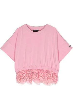 MONNALISA T-Shirt mit Spitzeneinsatz