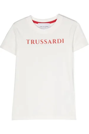Trussardi T-Shirt mit gummiertem Logo