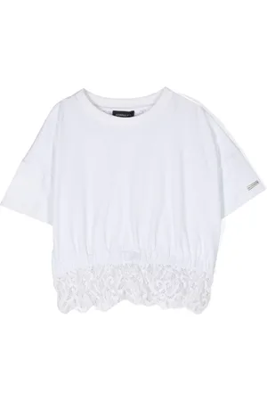 MONNALISA T-Shirt mit Spitzeneinsatz
