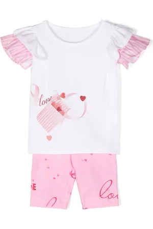 Lapin House Short-Set mit Love-Print