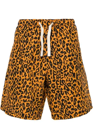 Palm Angels Popeline-Shorts mit Leoparden-Print