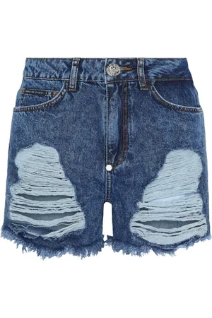 Philipp Plein Halbhohe Jeans-Shorts