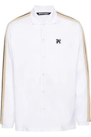 Palm Angels Poloshirt mit gehäkeltem Besatz