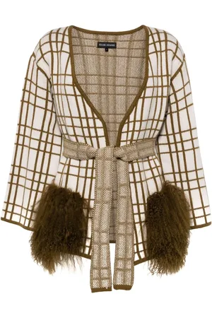 Izaak Azanei Cardigan mit Karomuster