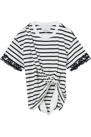 3.1 Phillip Lim T-Shirt mit Spitzenbesatz