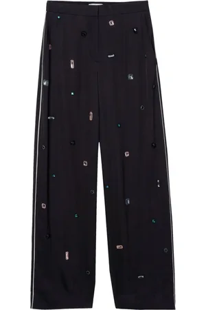 3.1 Phillip Lim Chiffonhose mit Schmuckverzierung