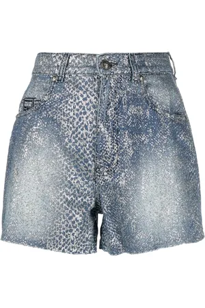 VERSACE Shorts mit Schlangenleder-Effekt