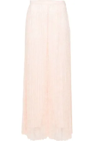 Twin-Set Plissierte Palazzohose aus Spitze