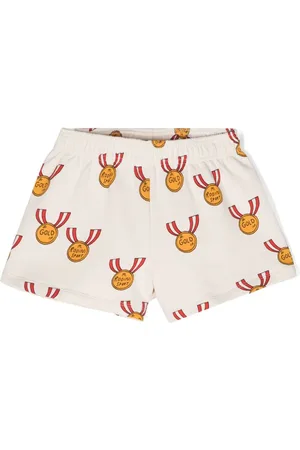 Mini Rodini Joggingshorts mit Medaillen-Print