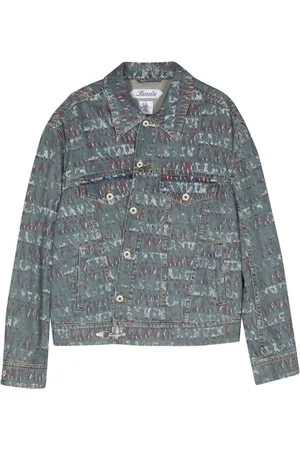 Lanvin X Future Jeansjacke mit Stempeleffekt