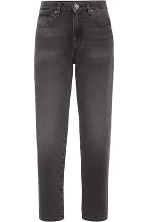 Philipp Plein Straight-Leg-Jeans mit hohem Bund