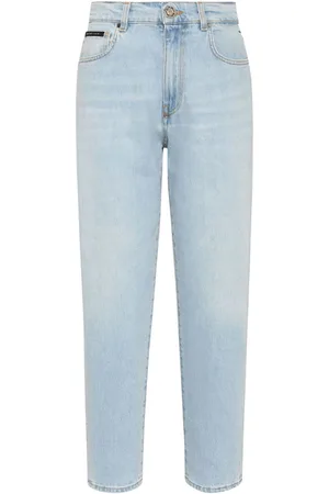 Philipp Plein Straight-Leg-Jeans mit hohem Bund